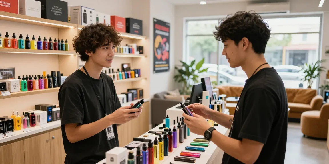 rokok88 login at a vibrant smoke shop with engaging customer interactions and premium vaping products showcased
